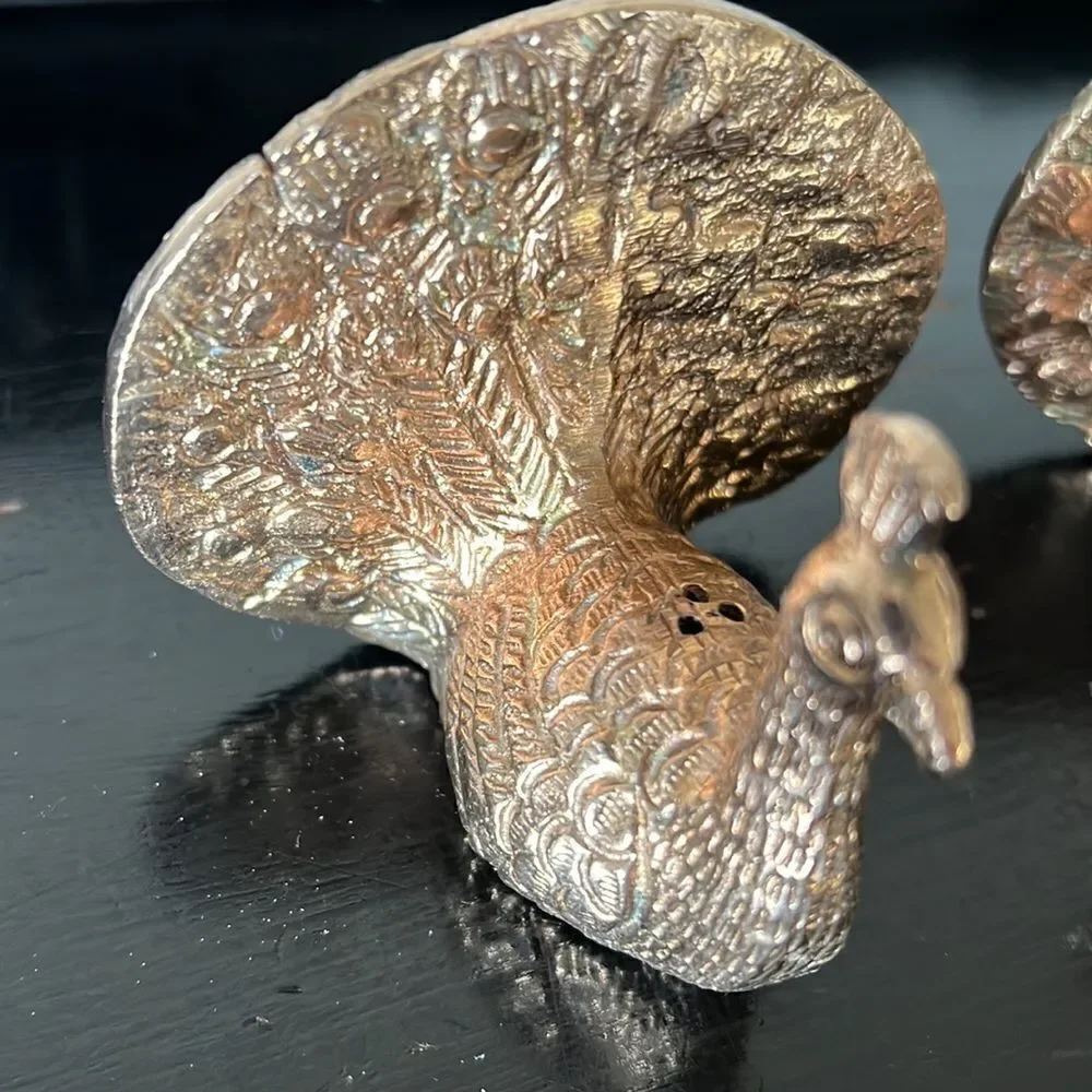 Pottery Barn Peacock Salt and Pepper Shakers